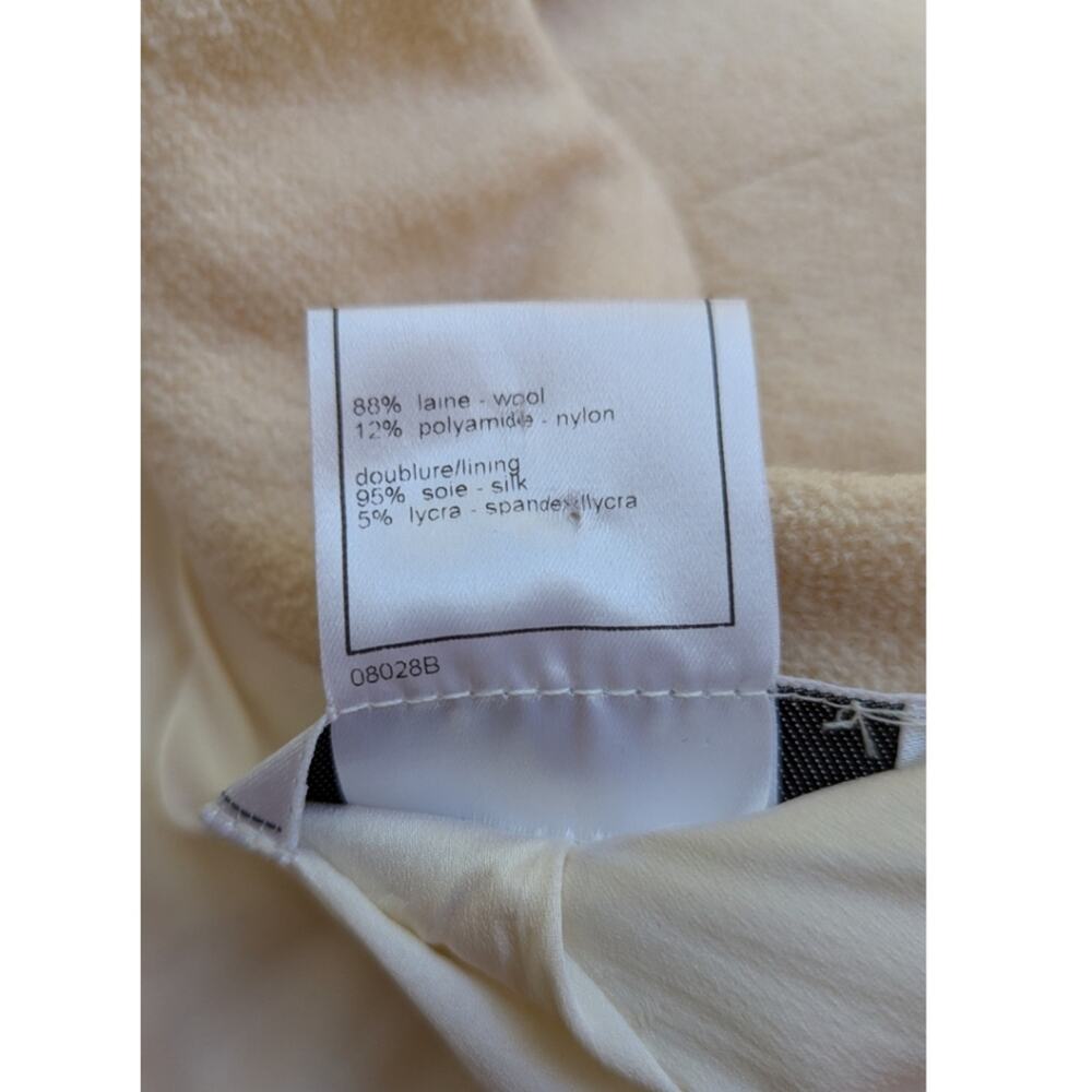 Vintage Chanel 1999 Cruise Collection Blazer Jacket Ivory Cream CC logo FR38 | 6 - Picture 14 of 15